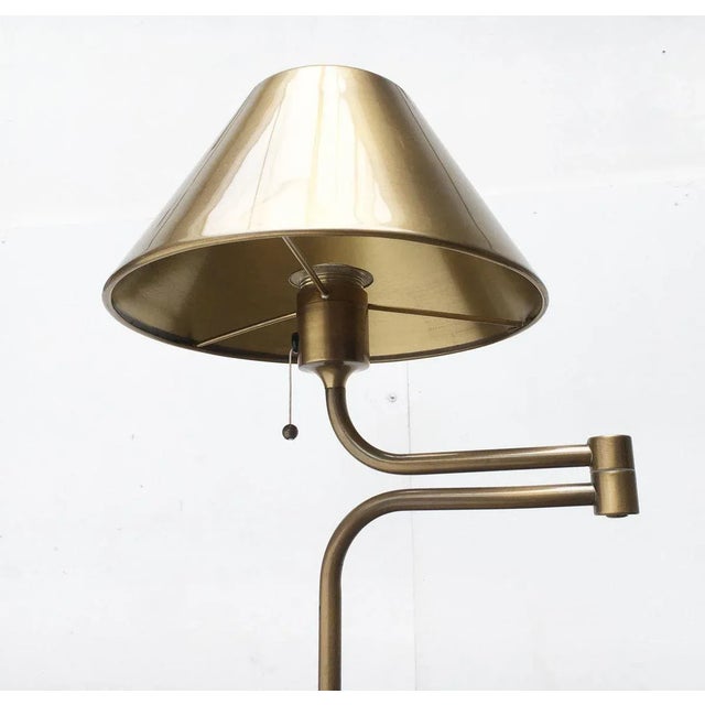 Vintage German Brass Hollywood Regency Style Lesan Floor Lamp by Florian Schulz, 1970s For Sale - Image 16 of 18