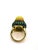 Yellow Bochic “Orient” Vintage Natural Opal & Sapphire Ring Set In 18K & Silver For Sale - Image 8 of 13