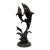 Vintage Spi Brass Dolphin Pod Family Sculpture on Marble Base For Sale