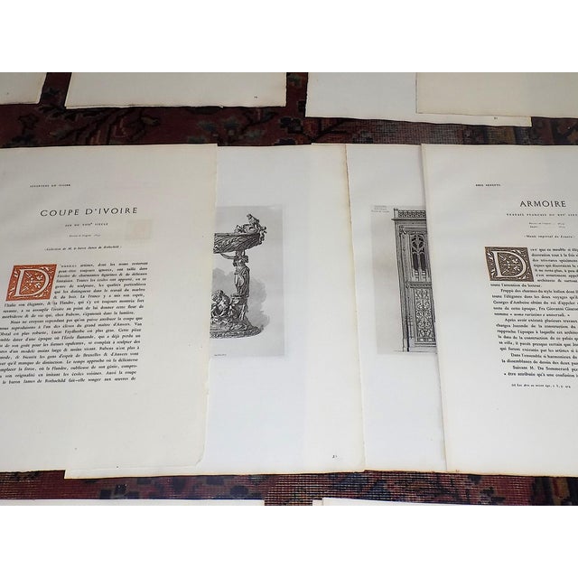 Black Antique 19th C. Large Folio Black & White Decorative Object Engravings - Set of 9 For Sale - Image 8 of 12