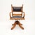 A smart and very well made antique Victorian bentwood and leather swivel desk chair. This was made in England in the Arts...