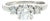 Late 20th Century Platinum 1.18 Carat Brilliant Cut Diamond 3 Across Ring, Size 7 For Sale