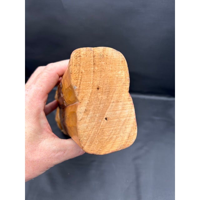 1940s Mexican Modernist Flores Arias Hand-Carved Wooden Sculpture – Mother and Child For Sale - Image 9 of 9