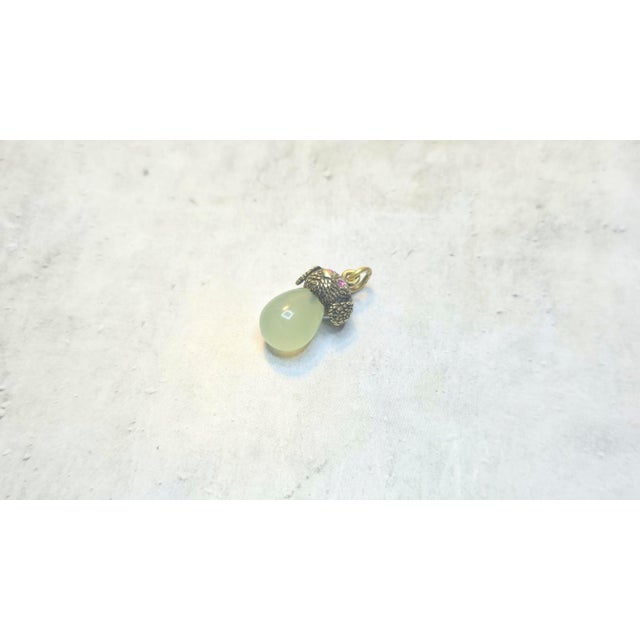 Early 20th Century Imperial Gilt Silver Egg Puppy Pendant With Ruby Eyes by Theodore Ringe For Sale - Image 4 of 10