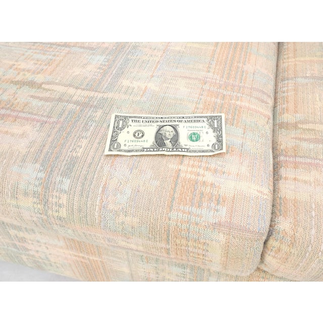 Pair Bent Bamboo Frames Linen Like Upholstery Mid Century Modern Sofa Loveseat For Sale - Image 10 of 13