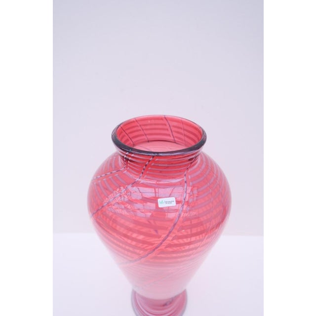 Murano Glass Vase by Michelotto, 1980s, in Very Good conditions. Designed 1980 to 1989 This piece has an attribution mark,...