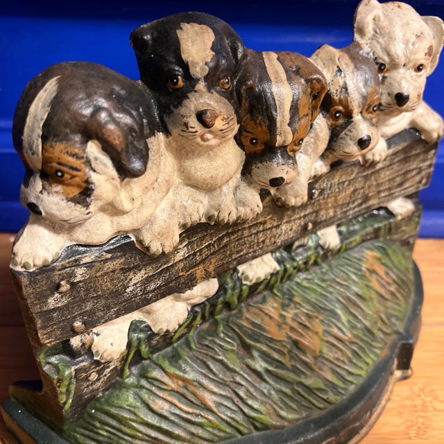 1970s Metal Small Dog Paper Weight Chairish