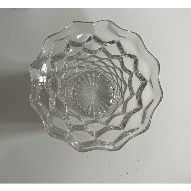 This is a lovely vase in a timeless cube pattern. The Cubist design is revered and a well-known design, American #2056...