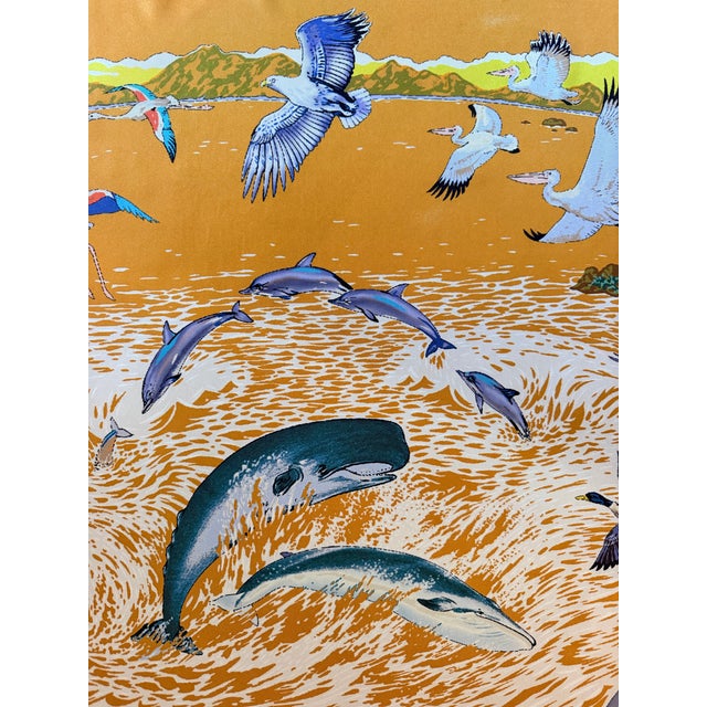 Hermès La Vie Précieuse De La Méditerranée Silk Scarf 2001 Designed by Robert Dallet For Sale - Image 11 of 12