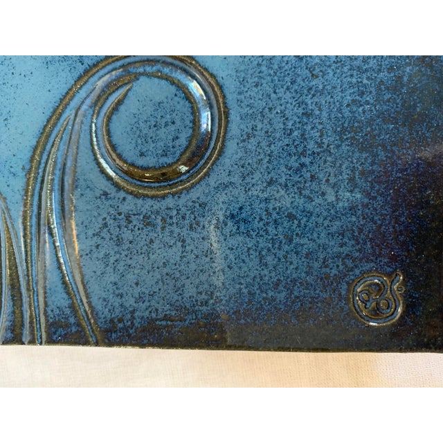 Late 20th Century Handcrafted Ceramic Wall Mirror For Sale - Image 4 of 9