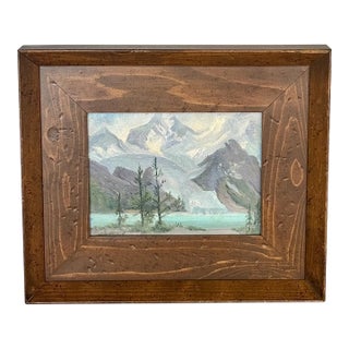 1950s "Mt. Robson" Framed Oil on Canvas by Catherine Bogardus For Sale