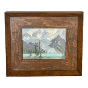 1950s "Mt. Robson" Framed Oil on Canvas by Catherine Bogardus