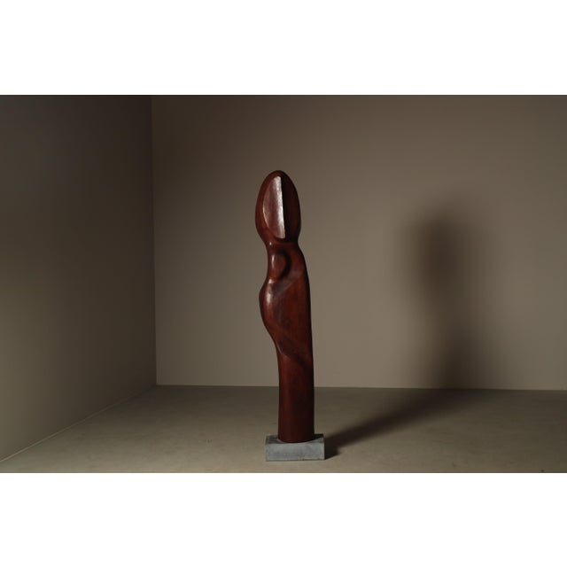 Begga d'Haese, Large Sculpture, 1985, Afzelia Wood For Sale - Image 16 of 16