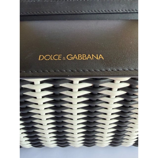 2019 Dolce Fall Dolce & Gabbana Sicily 58 Small Woven Nappa Bag Top Handle Shoulder Bag For Sale - Image 9 of 10