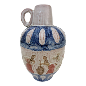 Hedwig Koch-Becker Handled Jar. Bauhaus Related Artist, Velten, Germany Circa 1924-1925