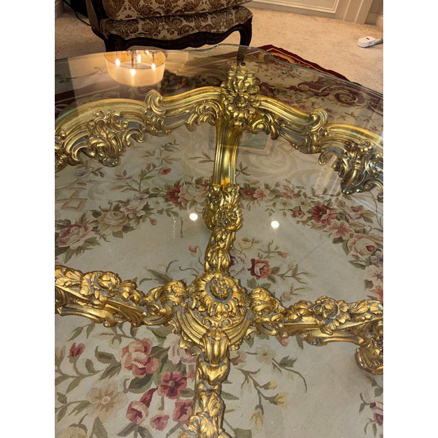 1990s Italian Silik Brand Coffee Table Italy Rococo Baroque French Made in Italy For Sale - Image 12 of 14