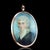 Antique Georgian Portrait Miniature Pendant with 14K Gold Frame, 1800 For Sale - Image 15 of 18