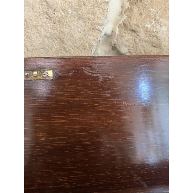 Antique Edwardian Marquetry Ladies Wring Desk with Small Leather Top Workspace, 1920s For Sale - Image 15 of 18