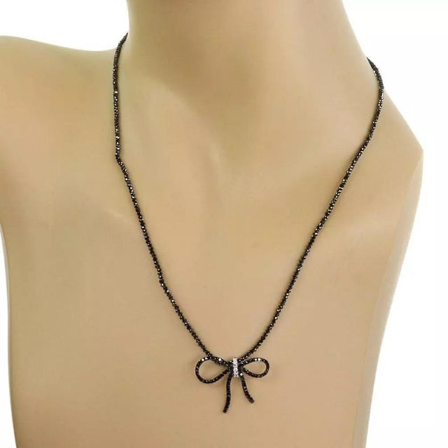 Changeable 10.50ct Black Diamond 14k Necklace 18k Gold Pendants For Sale In Miami - Image 6 of 6
