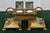 Antique Art Nouveau Bronze Dbl. Inkwell and Porcelain Inserts For Sale - Image 4 of 16