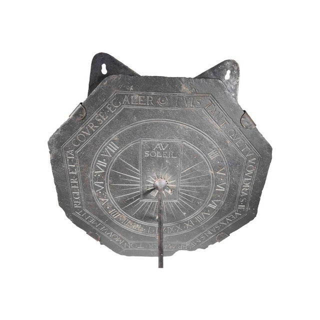 17th Century Large French Slate Octagonal Sundial, 1670s For Sale - Image 5 of 14