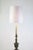 Art Deco Italian Green and Gold Floor Lamp in Bronze and Ceramic, 1930s For Sale - Image 3 of 9