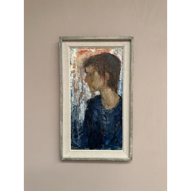 Mona Ridderstad‑Cedergren, Portrait, 1950s, Oil on Canvas, Framed For Sale - Image 9 of 12