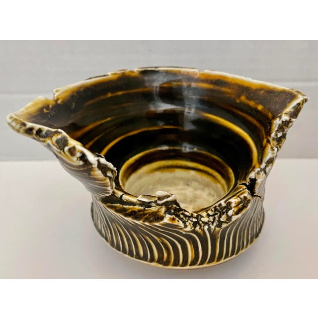 Ceramic Brutalist Small Pottery Bowl For Sale - Image 7 of 7