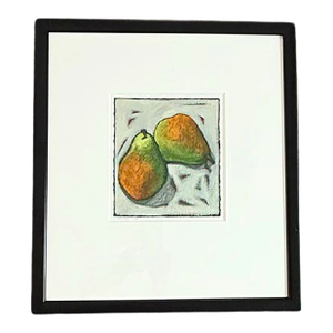 2001 Original Still-Life Oil Painting, d'Anjou Pears/Fruit, Artist Signed and Dated
