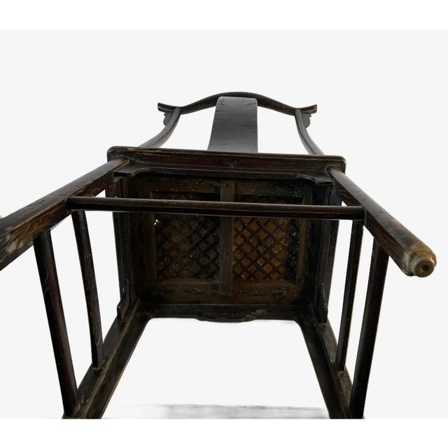 Chinese Antique Ming Dynasty Style High Back Chair For Sale - Image 12 of 13