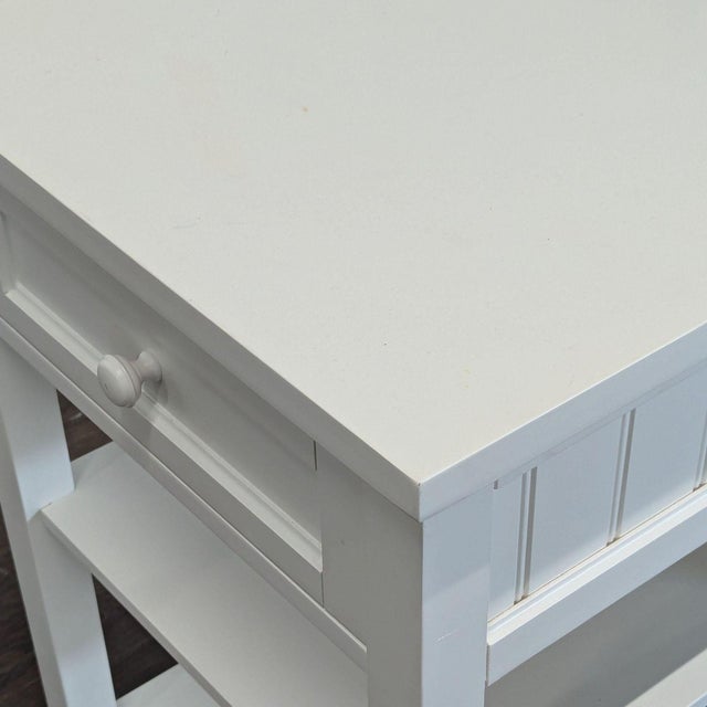 Pottery Barn Beadboard Nightstand For Sale - Image 9 of 9