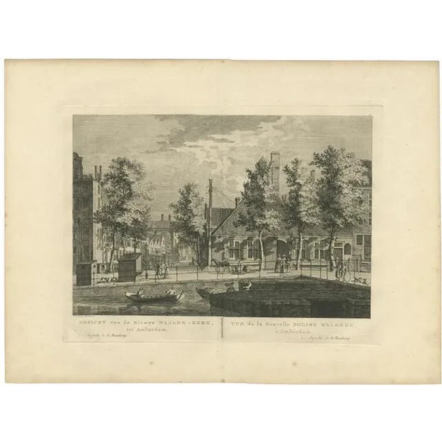 Early 19th Century Maaskamp, Nieuwe Walenkerk in Amsterdam, 1805, Paper For Sale - Image 5 of 5