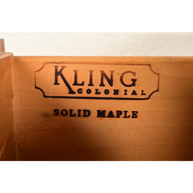 Wood Kling American Colonial Solid Maple Server or Bar Cabinet, Circa 1960s For Sale - Image 7 of 12