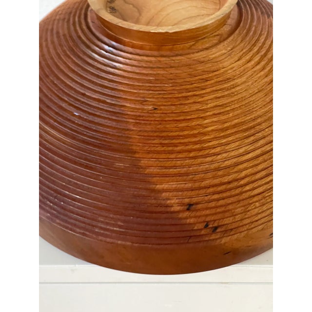 1990s 1990s Walter Goodridge Signed Turned Wood Bowl For Sale - Image 5 of 6