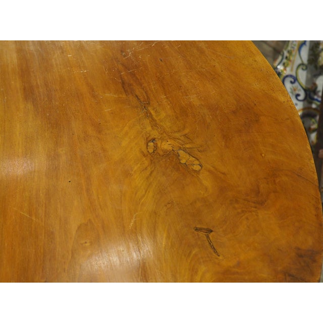 Antique French Cherrywood Wine Tasting Table With Lyre Support, Circa 1890 For Sale - Image 17 of 18
