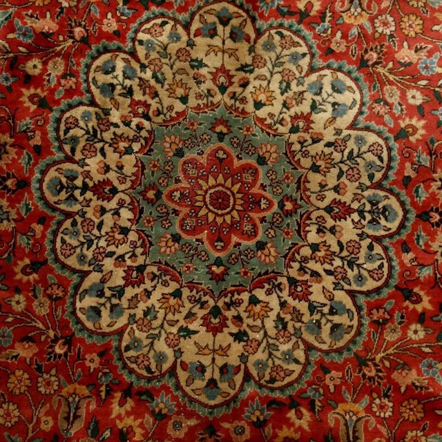 Vintage Indian Kerman Rug For Sale - Image 4 of 9