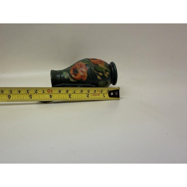 Green Early 19th Century Hand-Painted American Toleware Miniature Salesman Sample Coffee Pot For Sale - Image 8 of 11