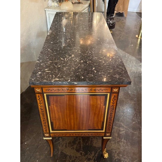 Continental Inlaid Mahogany Commode For Sale - Image 4 of 7