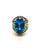 Blue Bochic "Orient" Vintage London Blue Topaz & Sapphire Ring Set 18K & Silver For Sale - Image 8 of 8
