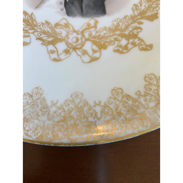 Traditional Antique Napoleon Portrait Porcelain Plate With Markings For Sale - Image 3 of 8