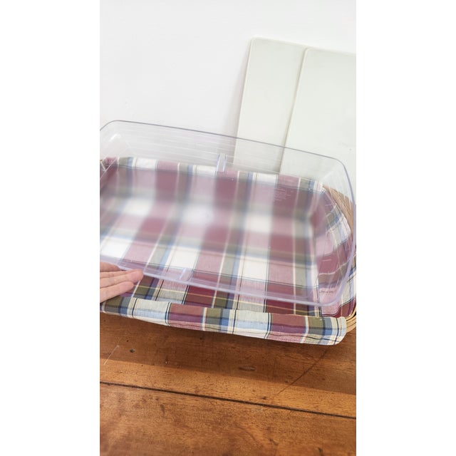 Brown Longaberger Hostess Serve It Up Basket Combo With Plastic Inserts and Dividers and Lids For Sale - Image 8 of 12