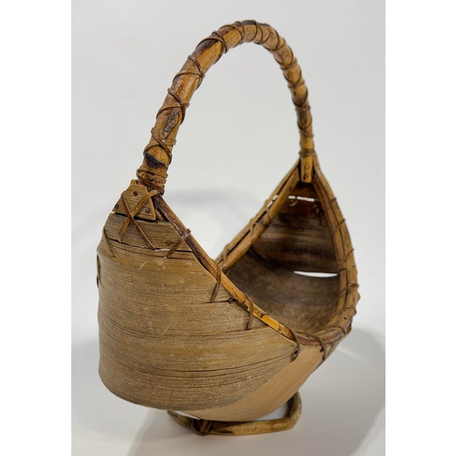 Vintage Native American Indian Spirit Basket For Sale - Image 4 of 11