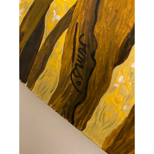 1971 "Mother Morning" Madonna & Child Painting by Rhoda Swaffer Earth Tones Tags For Sale - Image 4 of 12