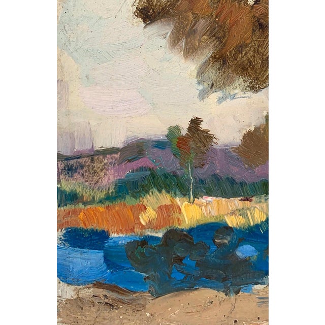 1960s Original River Landscape Oil Painting, Ukrainian Artist, 1960s 25-17 For Sale - Image 5 of 6