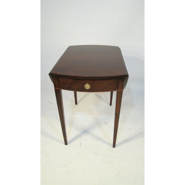 Beacon Hill Mahogany Oval Pembroke Table For Sale - Image 9 of 9
