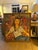 Wood Vintage Sarah Geissbuhler Holl 1993 Large Framed Original Painting on Canvas Signed by Artist For Sale - Image 7 of 7