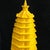 Vintage Yellow Glazed Porcelain Wenchang Pagoda Model For Sale - Image 9 of 9