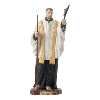 Religious Artist, Saint Francis Xavier, 19th Century, Wood Sculpture For Sale