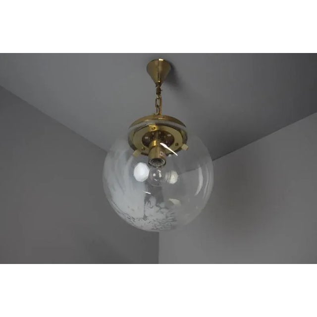 Vintage Glass Pendant Light by Kamenický Šenov, 1970s For Sale - Image 10 of 13