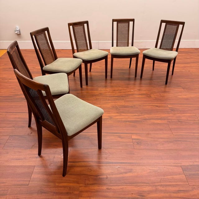 G-Plan Furniture G-Plan Cane Back Dining Chairs Set of 6 For Sale - Image 4 of 12